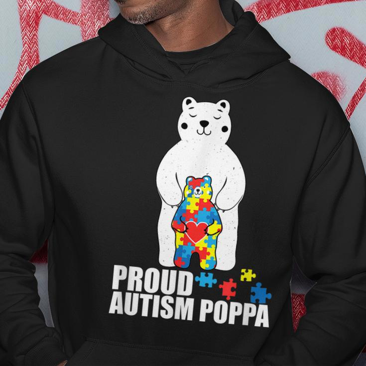Proud Poppa Bear Autism Awareness Love Autistic Hoodie Unique Gifts