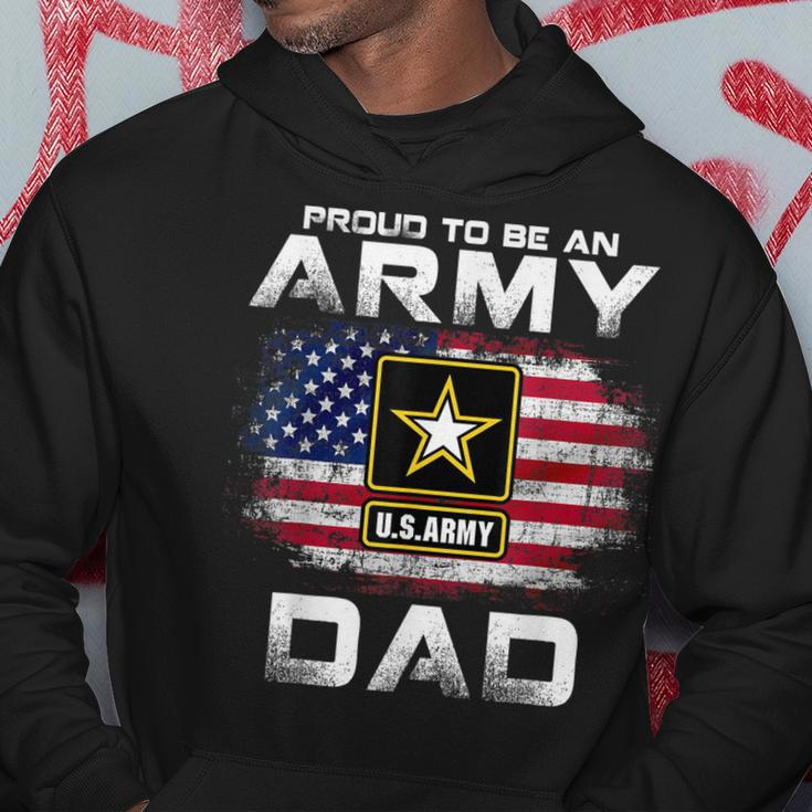 Proud To Be An Army Dad With American Flag Gift Veteran Hoodie Funny Gifts