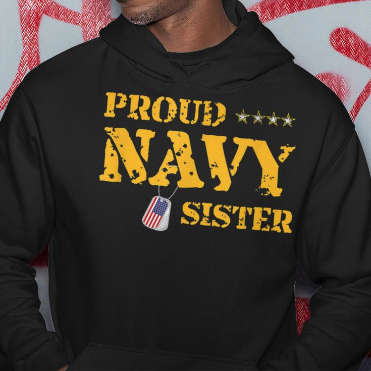 Proud Us Navy Sister American Military Family Sis Gift Hoodie Unique Gifts