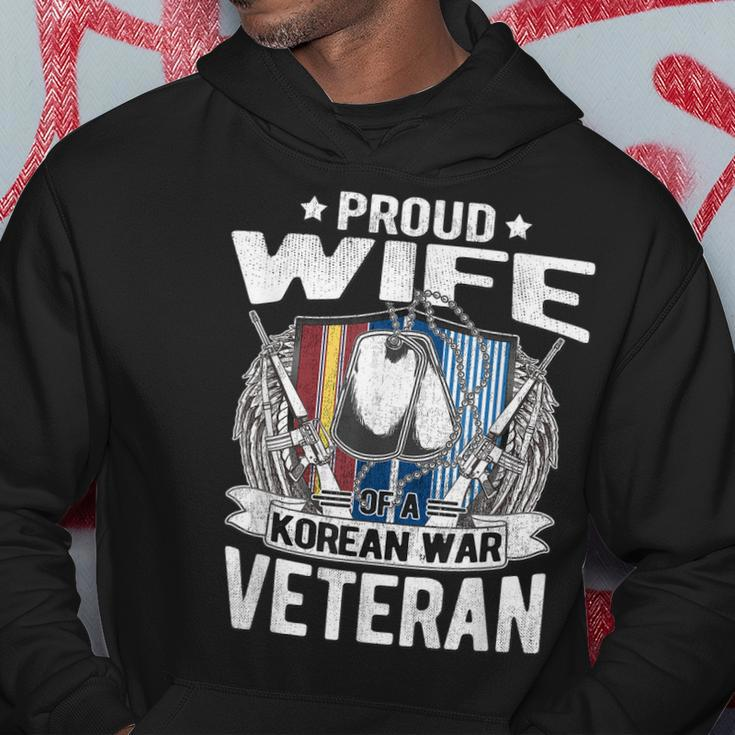 Proud Wife Of A Korean War Veteran Military Vet Spouse Gift Men Hoodie Graphic Print Hooded Sweatshirt Funny Gifts