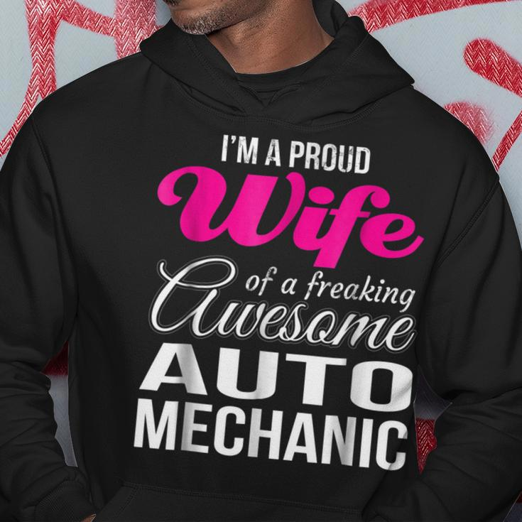 Proud Wife Of Freaking Awesome Auto Mechanic Wife Hoodie Unique Gifts