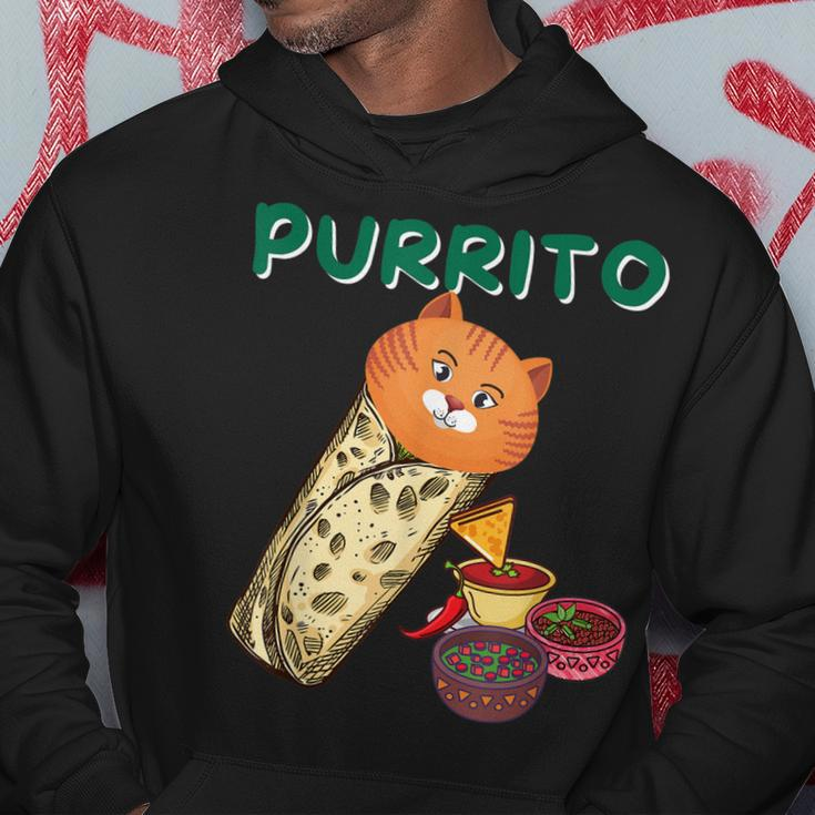Purrito Cat In A Burrito - Cat Lover Mexican Food Kitty Hoodie Funny Gifts