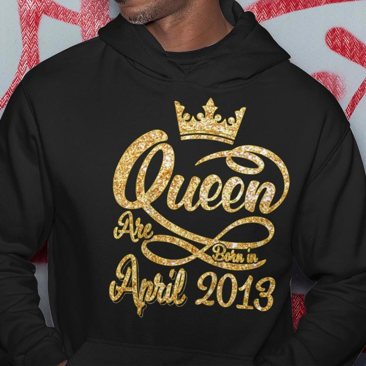 Queens Born In April 2013 6Th Birthday Gifts 6 Years Old Hoodie Unique Gifts