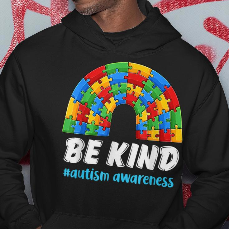 Rainbow Puzzle Autism Support Be Kind Autism Awareness Hoodie Unique Gifts