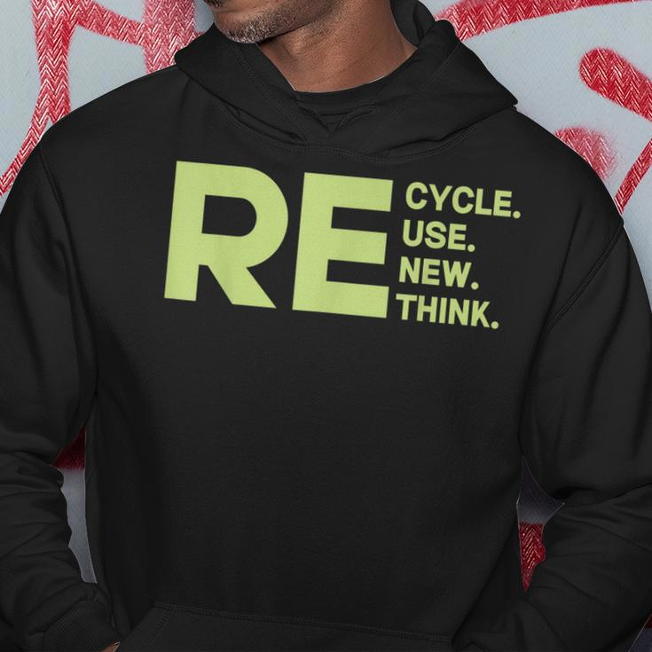 Recycle Reuse Renew Rethink Environmental Activism Earth Day Hoodie Unique Gifts
