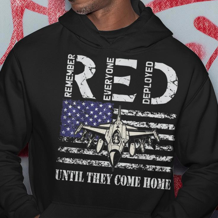 Red Friday Military Air Force Usaf Us Flag Veteran Men Hoodie Graphic Print Hooded Sweatshirt Funny Gifts