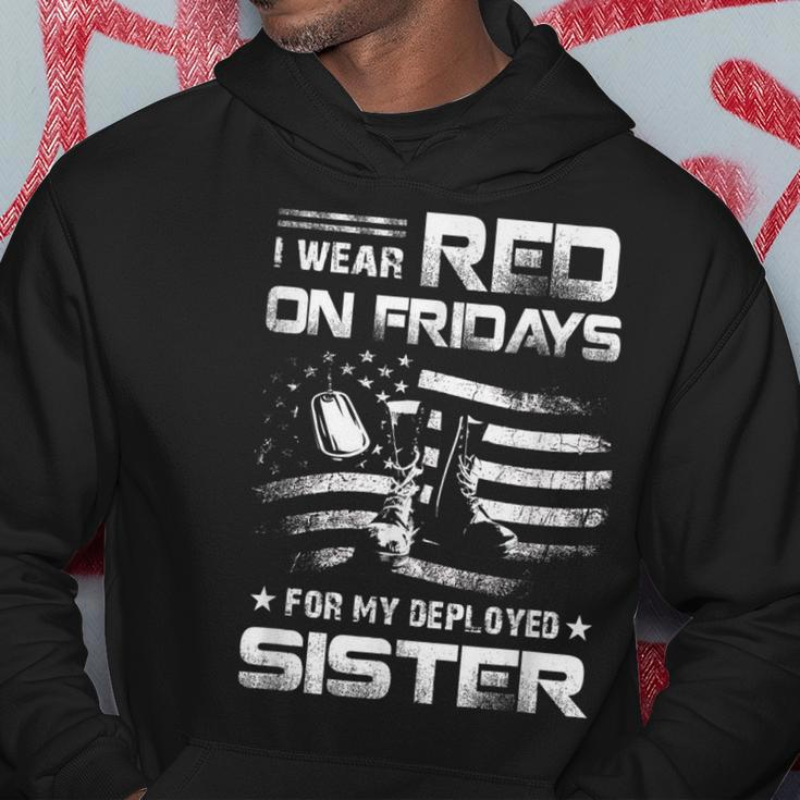 Red Friday Military Remember Everyone Deployed For My Sister Hoodie Unique Gifts