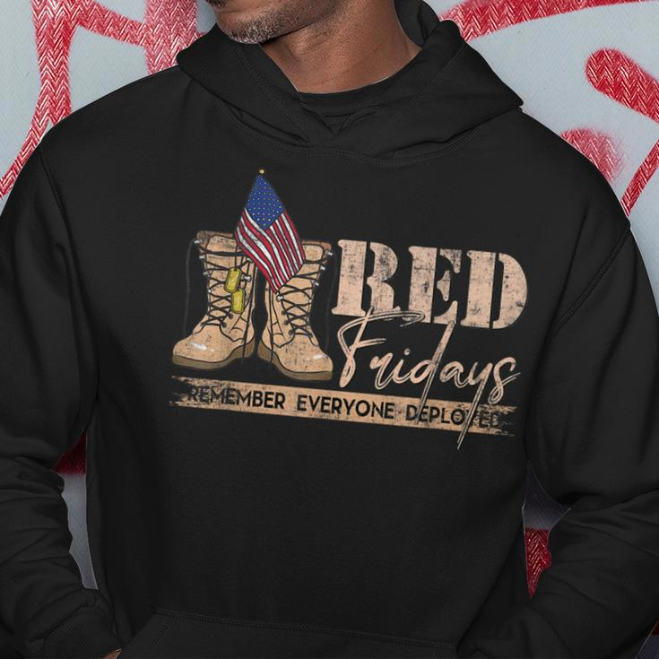 Red Friday Remember Everyone Deployed Retro Us Flag Hoodie Unique Gifts
