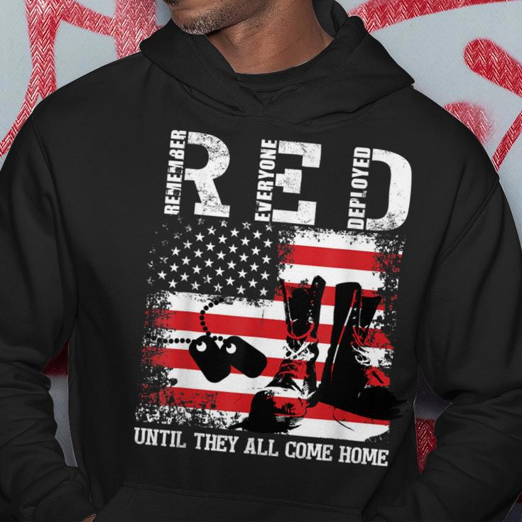 Red Friday Remember Everyone Deployed Usa Flag Army Military Hoodie Unique Gifts