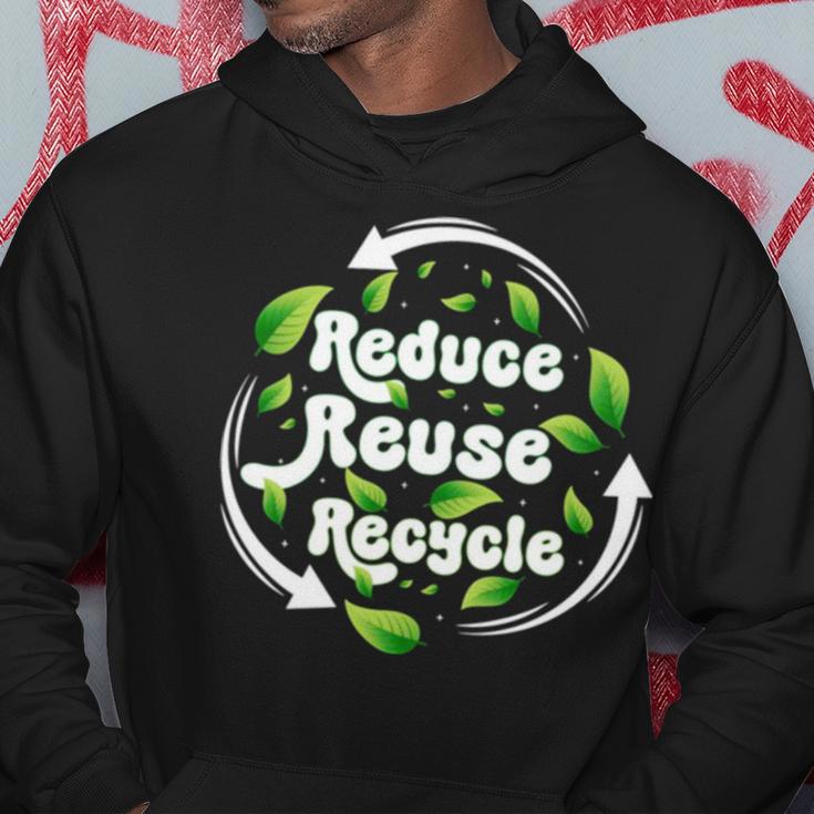 Reduce Reuse Recycle Earth Day Save Earth Hoodie | Mazezy
