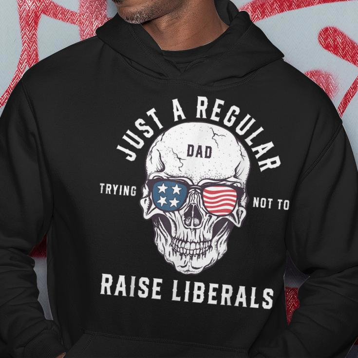 Republican Just A Regular Dad Trying Not To Raise Liberals V2 Hoodie Funny Gifts