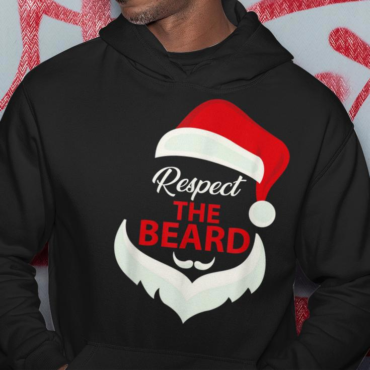 Respect The Beard Santa Claus Christmas Men Hoodie Graphic Print Hooded Sweatshirt Funny Gifts