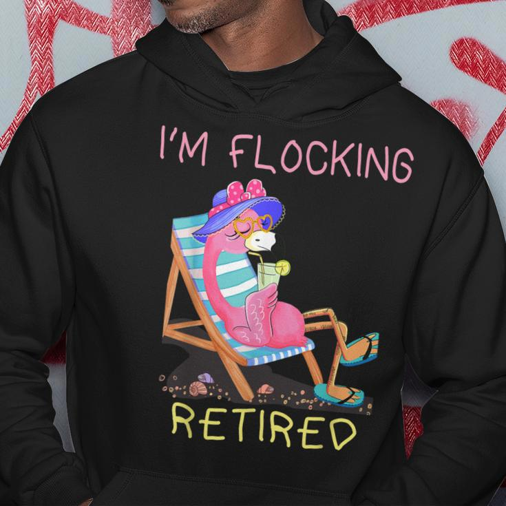 Retired Flamingo Lover Retirement Party Coworker 2021 Men Hoodie Personalized Gifts