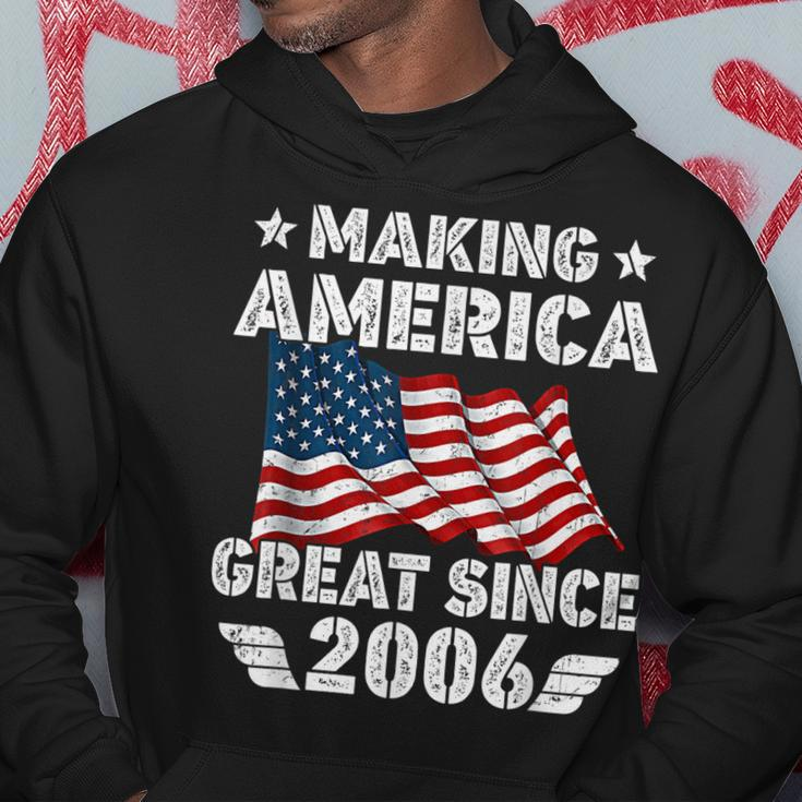 Retro Birthday Vintage Making America Flag Great Since 2006 Men Hoodie Personalized Gifts