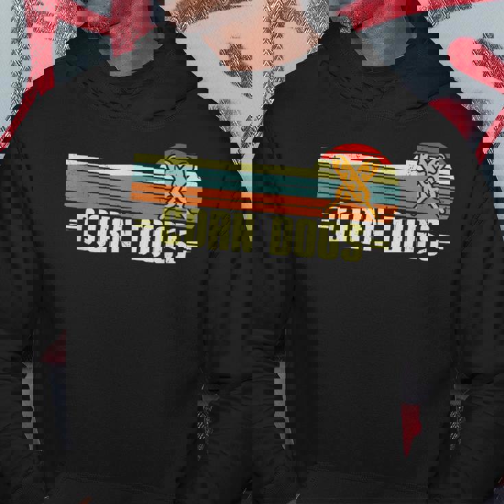 Retro Corn Dogs Make Hot Dogs On Stick Corn Dog Lover Hoodie Unique Gifts