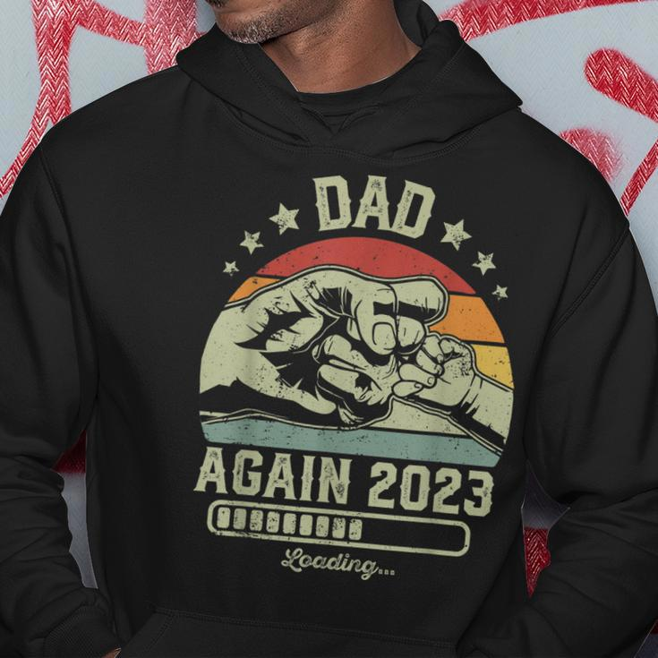 Retro Dad Again Est 2023 Loading Future New Vintage Hoodie Funny Gifts