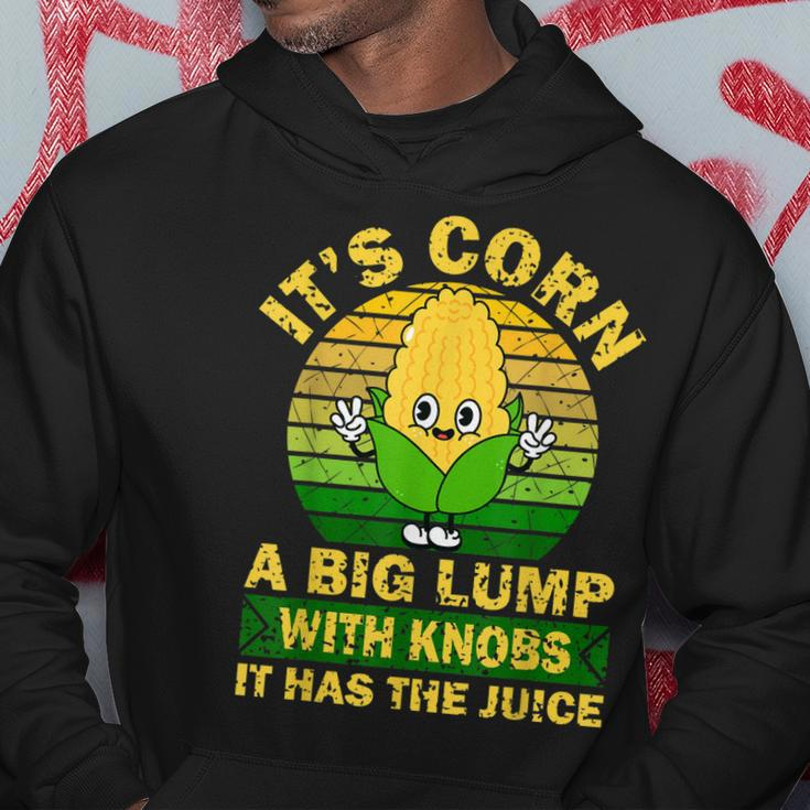 Retro Funny Corn - It Has The Juice It’S Corn Hoodie Unique Gifts