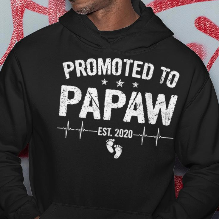 Retro Promoted To Papaw Est 2020 Fathers Day New Grandpa Hoodie Funny Gifts
