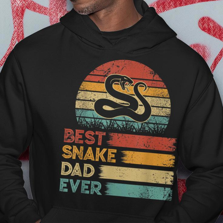 Retro Vintage Best Snake Dad Ever Distressed Animals Lover Hoodie Funny Gifts