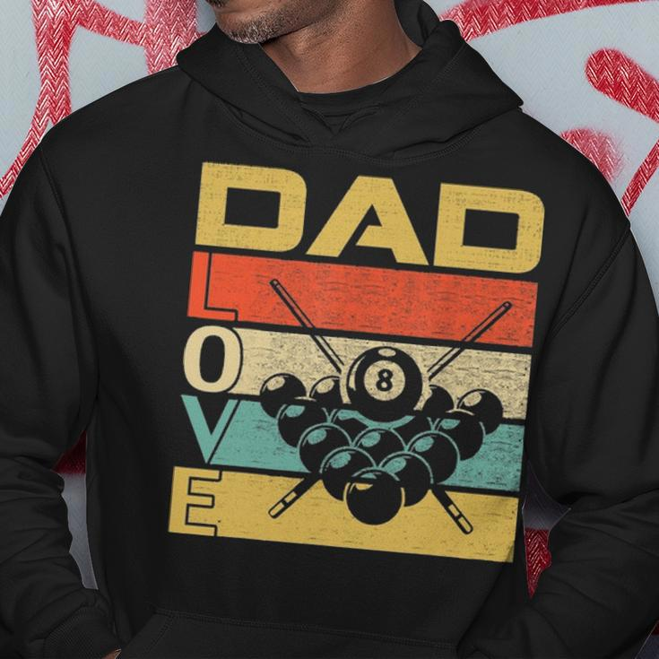 Retro Vintage Dad Love Billiards Funny Fathers Day Gift Hoodie Funny Gifts