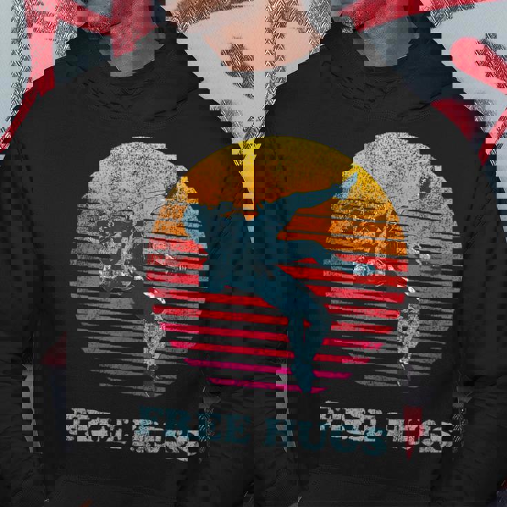 Retro Vintage Faded Cracked 70 80S Style Free Hugs Wrestling Hoodie Personalized Gifts