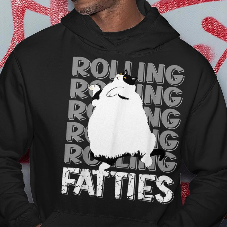 Rolling Fatties Cat Funny Cat Lover Outfit Cat Dad Cat Mom Hoodie Unique Gifts
