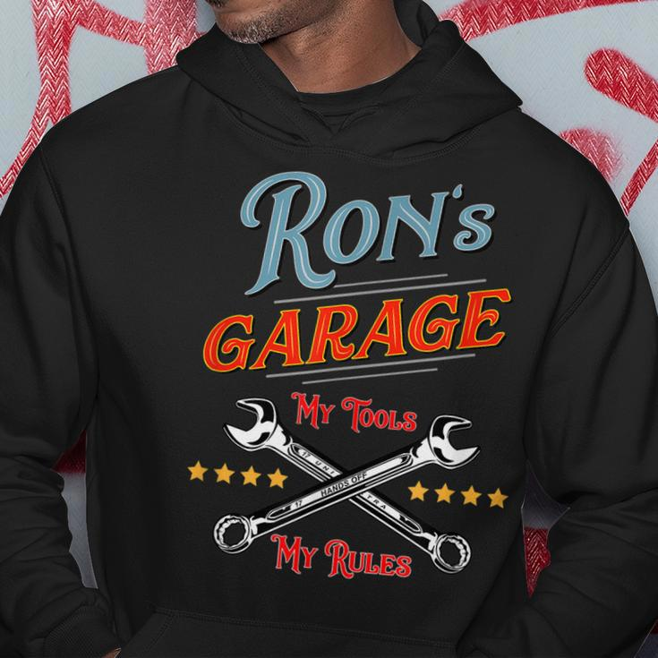 Rons Garage Short Sleeve Men Hoodie Graphic Print Hooded Sweatshirt Funny Gifts