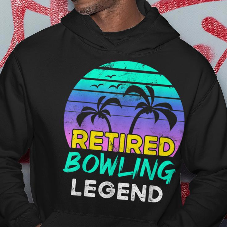 Ruhestand Bowling-Legende Hoodie, Retro 80er Jahre Sonnenuntergang Lustige Geschenke