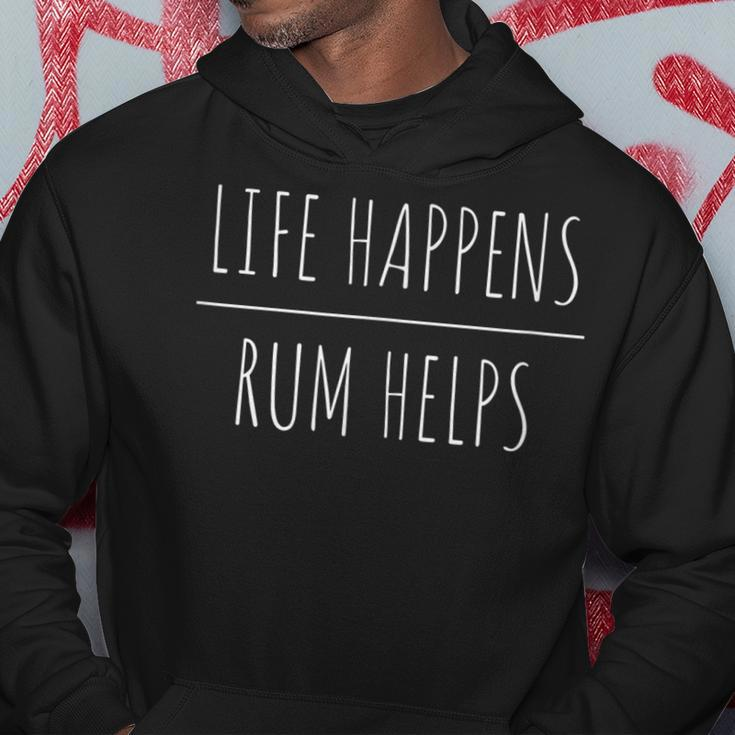 Rum Helps - Funny Rum Hoodie Funny Gifts