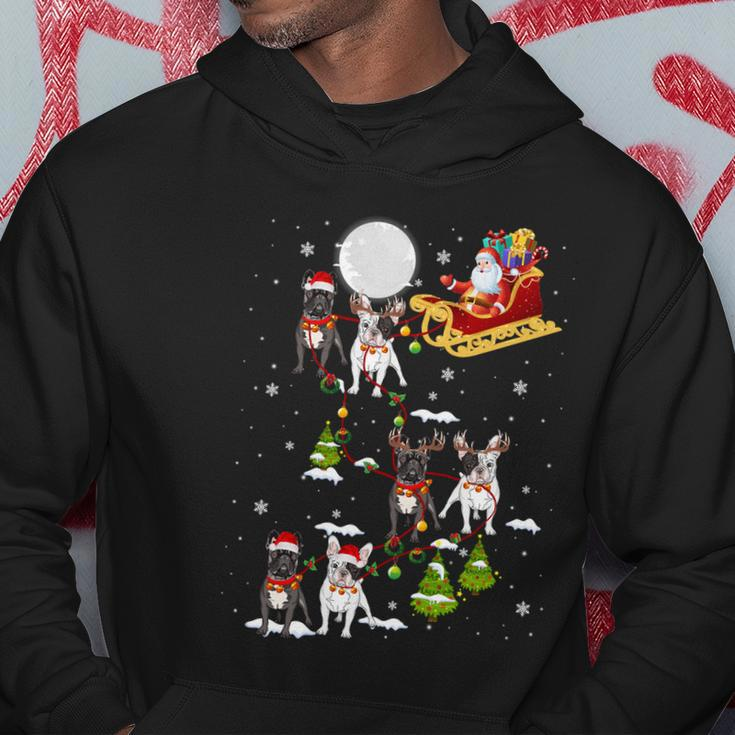 Santa Riding Sleigh French Bulldog Christmas Reindeer Gift Hoodie Unique Gifts