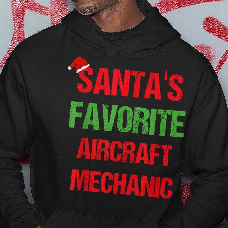 Santas Favorite Aircraft Mechanic Funny Christmas Gift Hoodie Unique Gifts