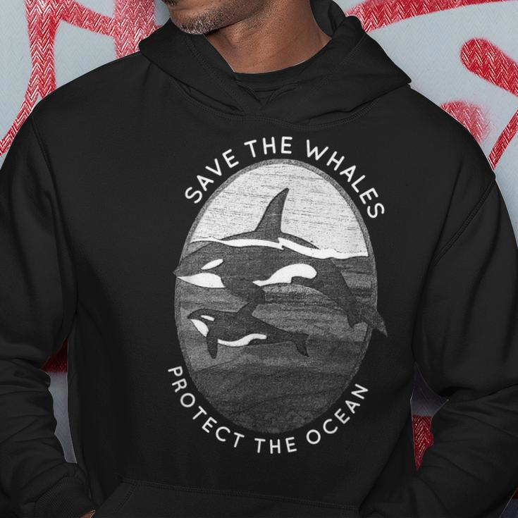 Save The Whales Protect The Ocean Orca Killer Whales Hoodie Unique Gifts