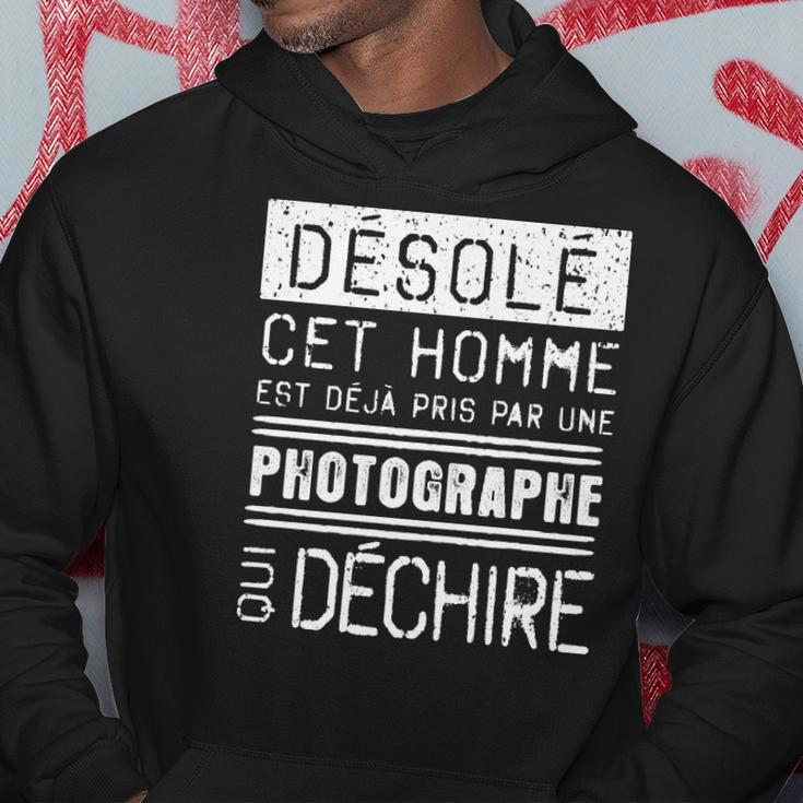 Schwarzes Hoodie Désolé, dieser Mann ist schon vergeben für Fotografinnen-Partner Lustige Geschenke