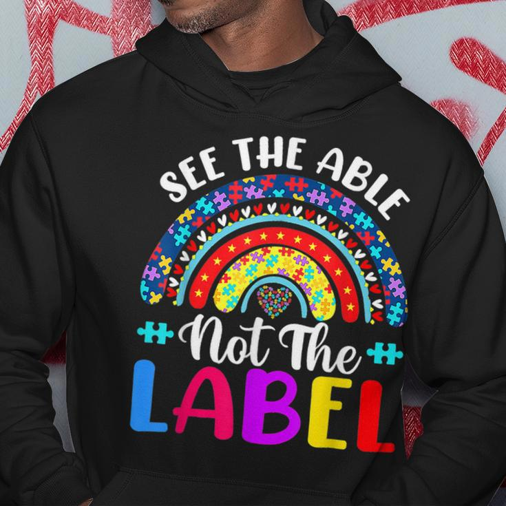 See The Able Not The Label Autism Awareness Puzzle Rainbow Hoodie Unique Gifts