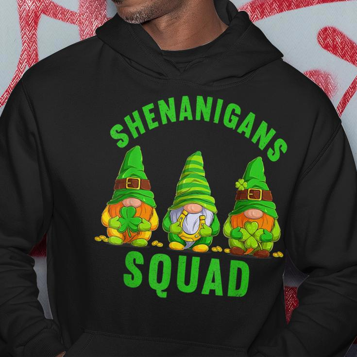 Shenanigans Squad Funny St Patricks Day Gnome Shamrock Irish Hoodie Funny Gifts