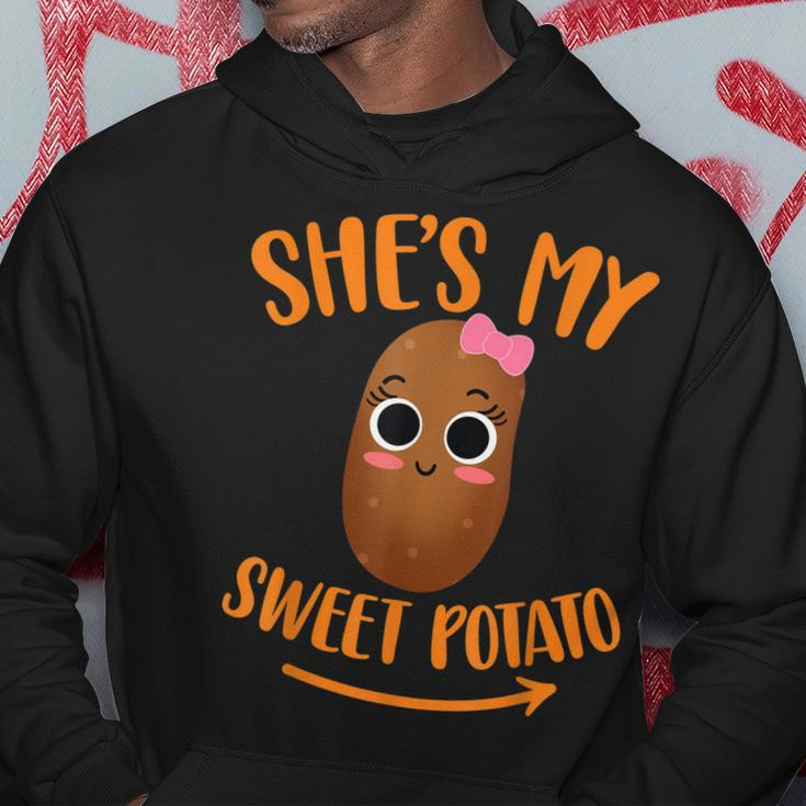Shes My Sweet Potato - Funny Thanksgiving Matching Couple Men Hoodie Graphic Print Hooded Sweatshirt Funny Gifts