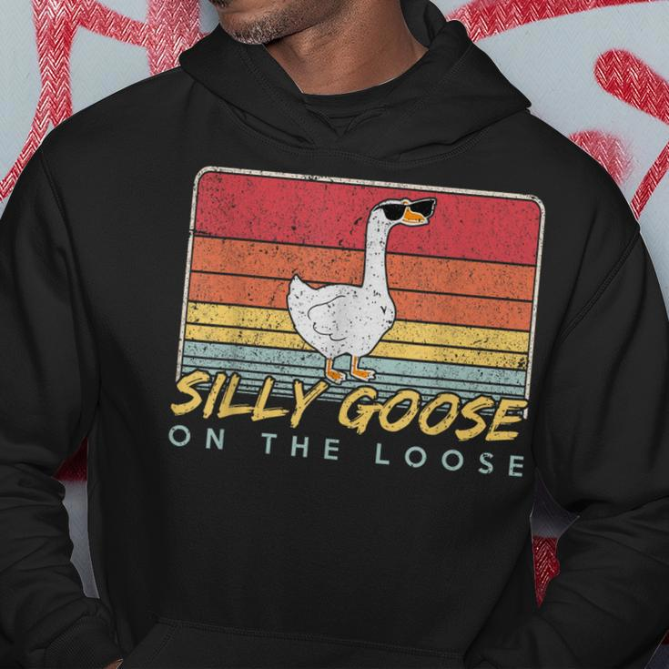 Silly Goose On The Loose Funny Silly Goose University Hoodie Unique Gifts