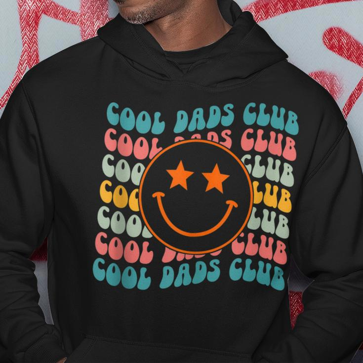 Smile Face Cool Dads Club Retro Groovy Fathers Day Hippie Hoodie Personalized Gifts