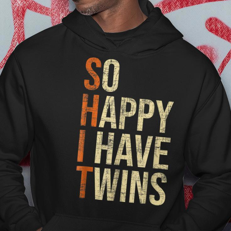 So Happy I Have Twins Twin Dad Father Mother Of Twins Gift For Mens Hoodie Unique Gifts