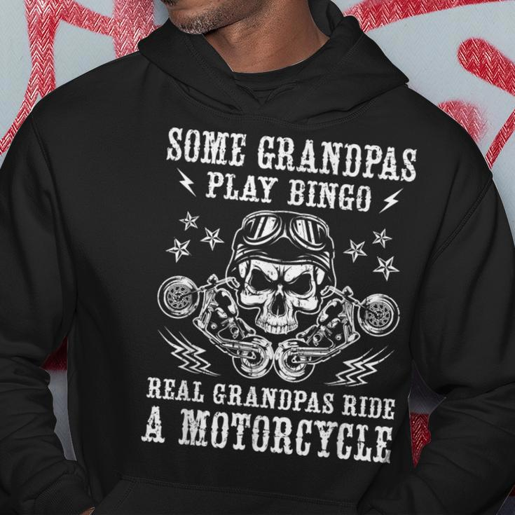 Some Grandpas Play Bingo Real Grandpas Ride A Motorcycle Gift For Mens Hoodie Funny Gifts