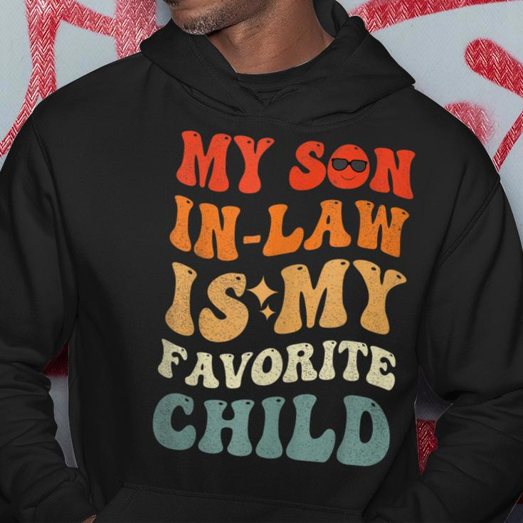 Son In Law Funny Groovy My Son In Law Is My Favorite Child Hoodie Unique Gifts