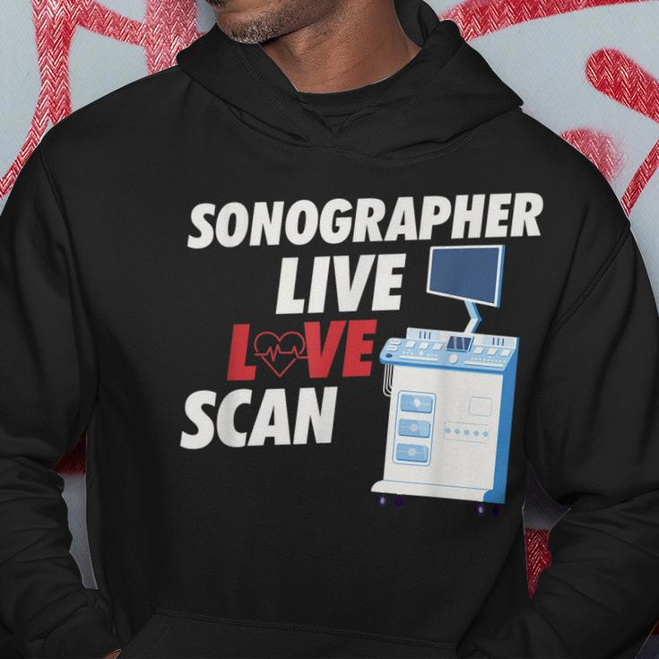 Sonographie Hoodie: Live Love Scan, Medizinische Ultraschall Technik Lustige Geschenke
