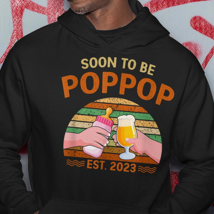 Soon To Be Poppop Est 2023 Fathers Day New Dad Vintage Hoodie Personalized Gifts