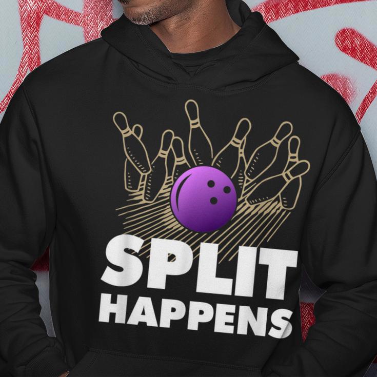 Split Happens I Bowling Kegeln Pin Kugel Kegelverein Hoodie Lustige Geschenke