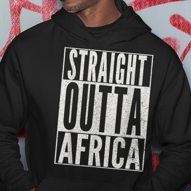 Straight Outta Africa Best African Vintage Retro Men Hoodie Graphic Print Hooded Sweatshirt Funny Gifts
