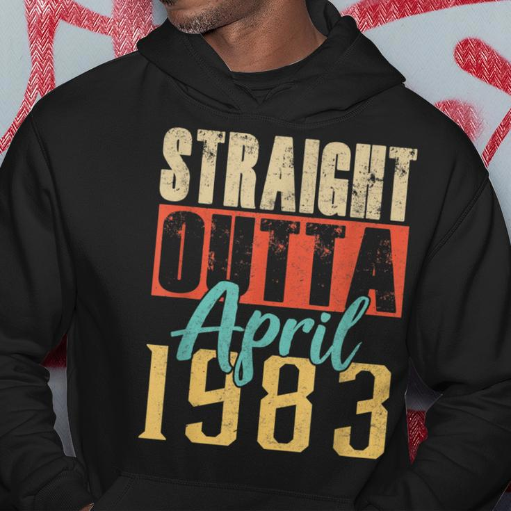 Straight Outta April 1983 37Th Awesome Birthday Gifts Hoodie Funny Gifts