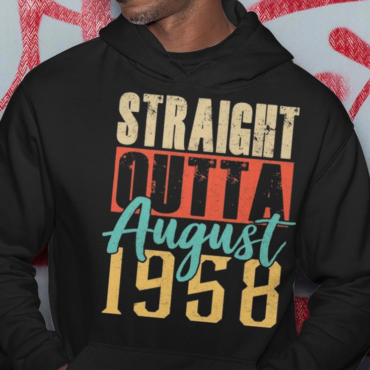 Straight Outta August 1958 62Nd Awesome Birthday Gifts Hoodie Funny Gifts