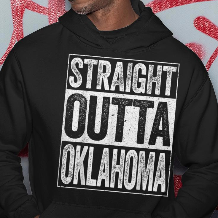 Straight Outta Oklahoma Ok State Gift Men Hoodie Graphic Print Hooded Sweatshirt Funny Gifts