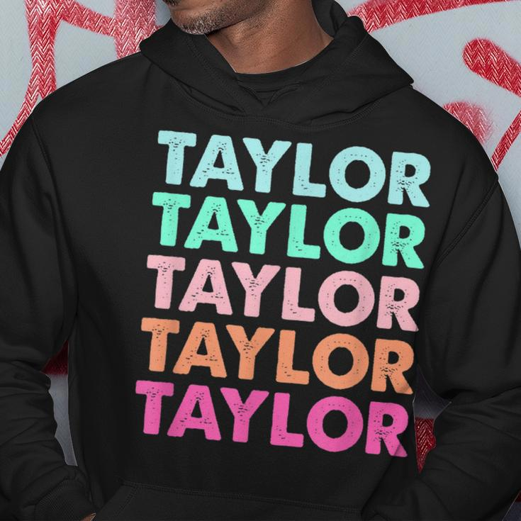Swiftie Merch Funny Modern Repeated Text First Name Taylor Hoodie Unique Gifts