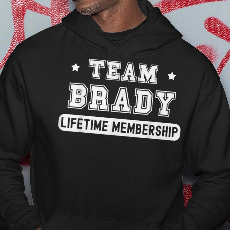 Team Brady Lifetime Membership Funny Family Last Name Hoodie Unique Gifts